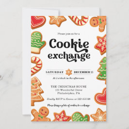 クッキー交換パーティークリスマス招待状 招待状