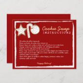クッキー交換用説明カード - カスタマイズ可能！ 招待状 (正面/裏面)