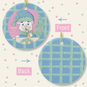 クッキー付きかわいいホッキョクグマ1stクリスマスオーナメント セラミックオーナメント