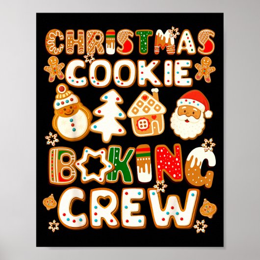 クッキー作りクルークリスマス ジンジャーブレッドが好きな人へ ポスター (正面)