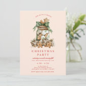 クッキー入れクリスマスパーティー 招待状 (スタンド正面)