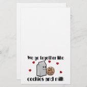 クッキー及びミルク愛 便箋 (正面/裏面)