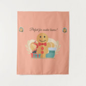 クッキー好きにかわいいホリデーギフト タペストリー (正面)