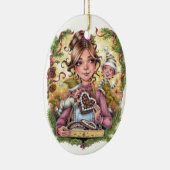 クッキー小妖精や小人かわいいクリスマスオーナメント セラミックオーナメント (右)