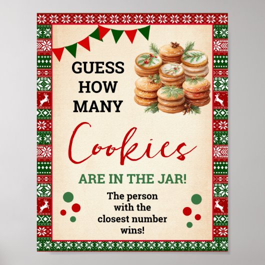 クッキー当てゲーム クリスマスセーター サイン (正面)