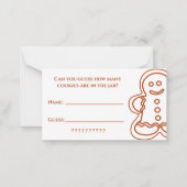 クッキー当てゲーム| クリスマスパーティ ブラウン ノートカード (正面)