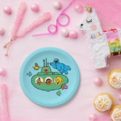 クッキー怪獣とセサミパルズ潜水艦 ペーパープレート (パーティー)