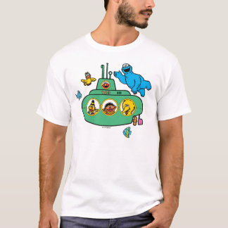 クッキー怪獣とセサミパルズ潜水艦 Tシャツ