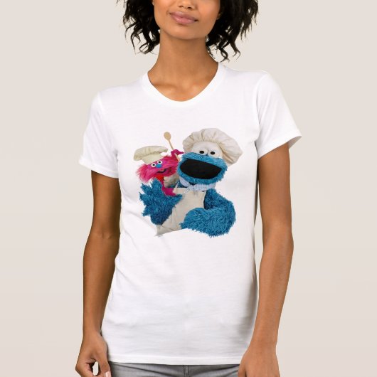 クッキー怪獣のグルメ友達 Tシャツ (正面)
