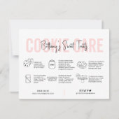 クッキー気にガイドピンク美学ベーカリー サンキューカード (正面)