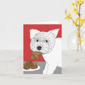 クッキー泥棒からのハッピーホリデーズ カード (黄色い花)