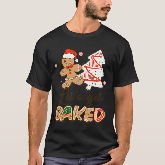 クッキー焼いたベーキングチームのおもしろいクリスマス Tシャツ (正面)
