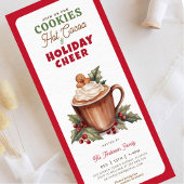 クッキー熱いココアと休日の応援クリスマス 招待状