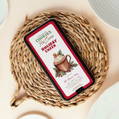 クッキー熱いココアと休日の応援クリスマス 招待状