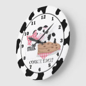 クッキー牛漫画の柱時計 ラージ壁時計 (傾斜)