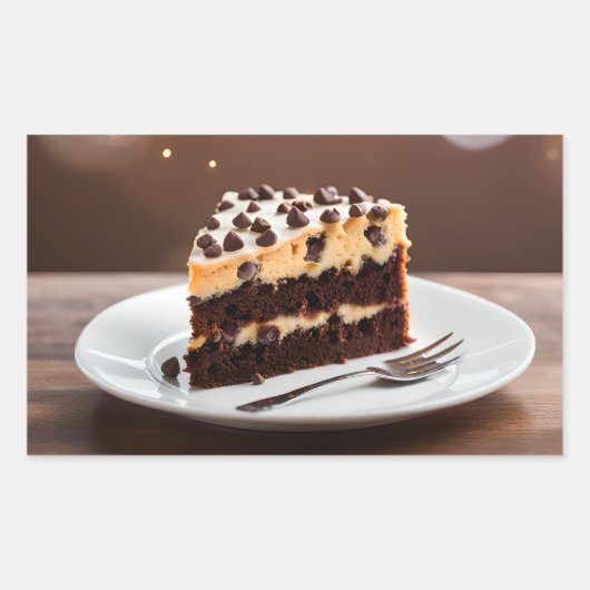 クッキー生地ケーキ 長方形シール (正面)