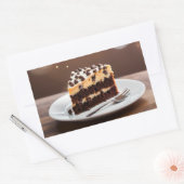 クッキー生地ケーキ 長方形シール (封筒)