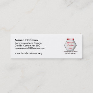 クッキー用の瓶のプロフィールカード スキニー名刺