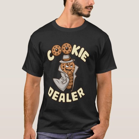 クッキー販売員、ギフトを焼く面白いペストリーシェフベイク Tシャツ (正面)