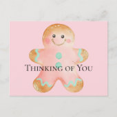 クッキー金ゴールド赤面ピンクミント考えズオブユー ポストカード (正面)