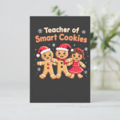 クッキー頭が切れるのクリ教えスマスジンジャー先生 サンキューカード (スタンド正面)