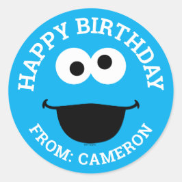 クッキー顔アート |ハッピーバースデーギフトラベル ラウンドシール