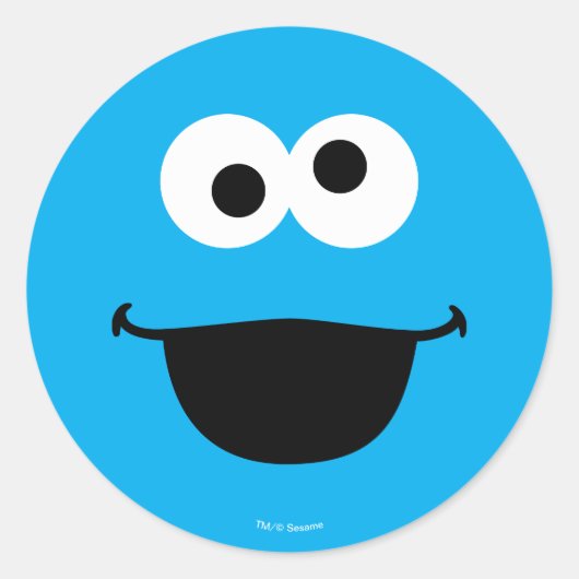 クッキー顔アート ラウンドシール (正面)