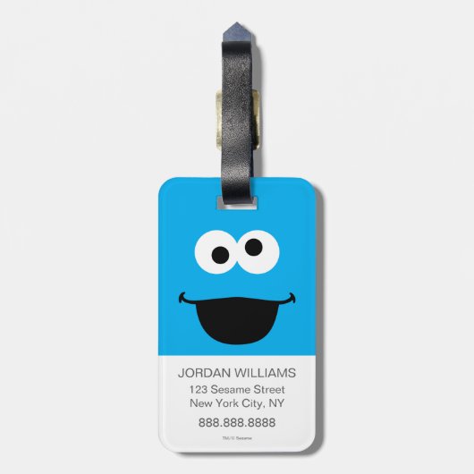 クッキー顔アート ラゲッジタグ (裏面縦)