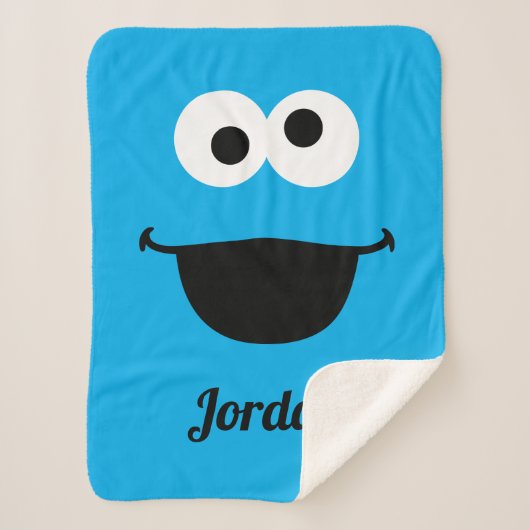 クッキー顔アート |名前の追加 シェルパブランケット (正面)