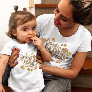 クッキー食べのクルーおもしろいクリスマス トドラーTシャツ