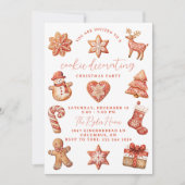 クッキー飾のクリスマスパーティの招待状 招待状 (正面)