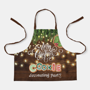クッキー飾のクリスマスパーティーエプロン エプロン