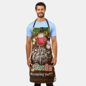 クッキー飾のクリスマスパーティー エプロン (着用した状態)