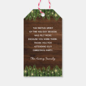 クッキー飾のパーティーパーソナライズされたクリスマス ギフトタグ (裏面)