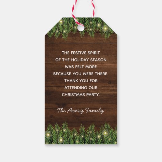 クッキー飾のパーティーパーソナライズされたクリスマス ギフトタグ (裏面)