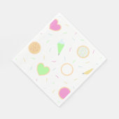 クッキー飾の誕生日ランチナプキンコレクション スタンダードランチョンナプキン (角)