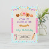 クッキー飾りパーティーの招待状 招待状 (スタンド正面)
