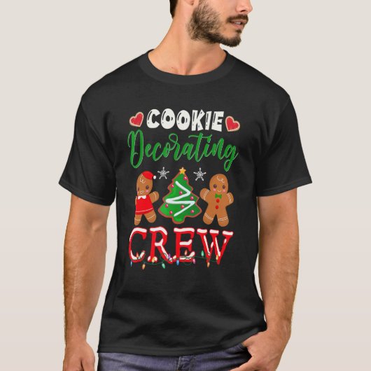 クッキー飾クルーのクリスマスベイカー Tシャツ (正面)