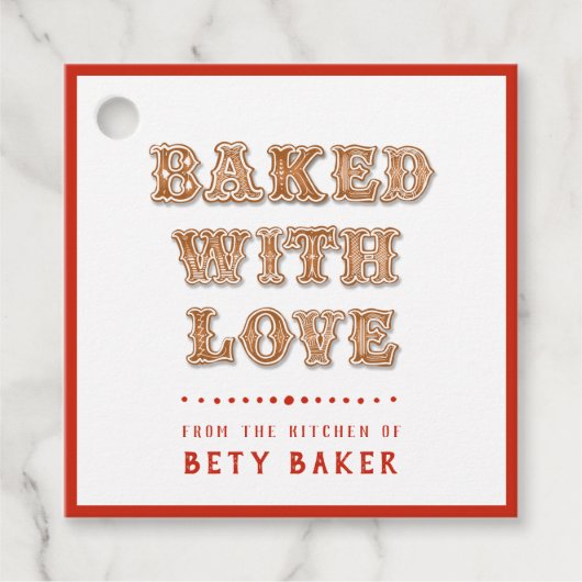 クッキー |の焼いたキッチンから愛を込めて フェイバータグ (正面)