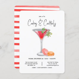 クッキー&カクテルクリスマスカクテルパーティー 招待状