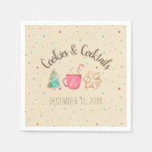 クッキー&カクテルクリスマスクッキー交換 スタンダードカクテルナプキン (正面)