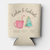 クッキー&カクテルクリスマスホリデーパーティーのお気に入り 缶クーラー (正面)