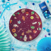 クッキー、カップケーキとココア ペーパープレート (パーティー)