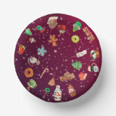 クッキー、カップケーキとココア ペーパーボウル (正面)