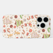 クッキー クリスマスパターン - スイートでお祭り気分 Case-Mate iPhoneケース (裏面 (横))