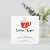 クッキー&ココアクリスマスパーティの招待状 招待状 (スタンド正面)