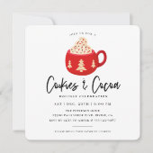 クッキー&ココアクリスマスパーティの招待状 招待状 (正面)