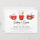 クッキー&ココアクリスマスパーティの招待状 招待状 (正面)