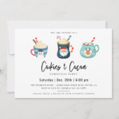 クッキー&ココアクリスマスパーティの招待状 招待状 (正面)