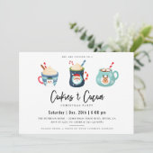 クッキー&ココアクリスマスパーティの招待状 招待状 (スタンド正面)